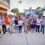 Habitantes de la Francisco I. Madero estrenan pavimentación de la calle Guadalupe Miranda